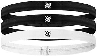 Faixa de Cabelo Hupi Kit 03 Preto Preto Branco, Cor: Preto/preto/branco