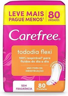 Carefree Protetor Diário Todo Dia Flexi Sem Fragrância, 80un