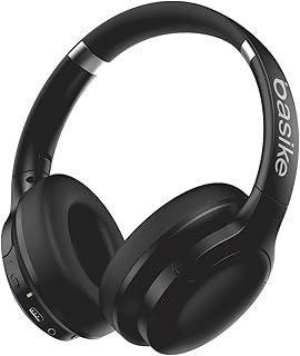 Basike Fone de Ouvido Bluetooth, ANC Cancelamento de Ruído Ativo Headphone Bluetooth 5.3+EDR, Som Surround 3D, Headset com Microfone, Certificação Hi-Pure Audio, 30 horas reprodução, Y6 (Preto)