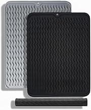 Tapete Escorredor de Pia em Silicone – Secagem Rápida, Antiderrapante e Resistente a Mofo – Tapete de Secar Louça Cozinha 40x30cm