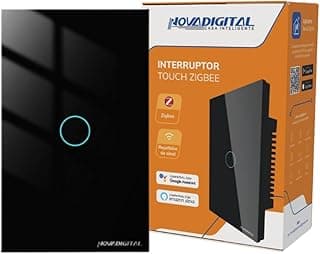 Interruptor Touch de 1 Tecla Inteligente Zigbee, Preto, Alexa, Google com 29.46% de desconto por R$ 52,90 na amazon