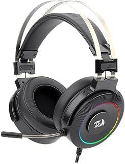 Headset Gamer Redragon Lamia RGB Preto USB Com Microfone e Suporte para Headset - H320RGB