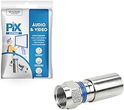 PIX Conector F Compressao RG-6 - a Prova de Agua - Kit Com 2 Pcs