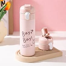 Garrafa Térmica Inox Infantil Para Escola e Passeios 500ml com Tampa Flip – Bebidas Quentes e Frias – Variação de Cor (Rosa)