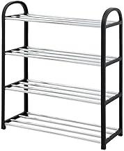 Sapateira 4 Andares, Organizador de Calçados Compacto e Durável, Material Resistente e Leve (Preta)