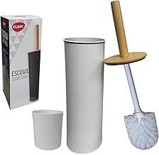 Escova Sanitária de Bambu Para Limpeza Vaso Privada Banheiro (Branco)