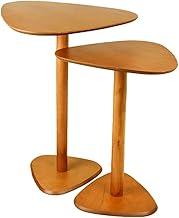 Conjunto Mesa Lateral Monopé de Madeira Tampo Paleta Mel - Florida