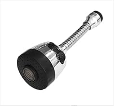 Bico Extensor de Torneira para Pia de Cozinha 2 Jatos Chuveirinho Plástico Cromado Universal Giro 360º Flexível Gourmet Premium