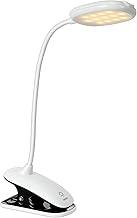 Luminária de Mesa com Clip, 3 Cores de Luz Recarregável, Bateria 1800mAh, 28 LEDs, Ajuste de Brilho Contínuo, Lâmpada com Garra sem Fio para Leitura em Cama, Cabeceira e Mesa de Cabeceira