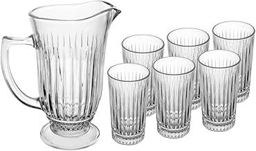 LYOR - Conjunto Jarra com 6 Copos de Vidro Deli Diamante 1L/300ml