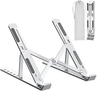 Suporte De Notebook De Alumínio 6 Ângulos Ajustável De Alumínio Dobrável E Ergonômico Compatível Com Macbook Ipad Hp Dell Lenovo e Outras Marcas Entre 10 e 17 Polegadas PREMIUM