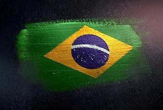 Adesivo Bandeira do Brasil Minimalista, Modelo 2, 70x35 cm