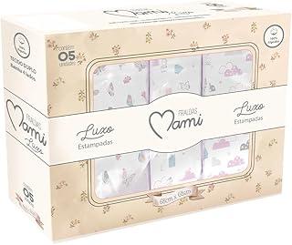 Papi Textil Fralda Luxo Mami c/Bainha Estampada 68x68cm Caixa Contém 05 Un