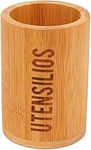 Mimo Style Porta Utensílios Bambu Ecokitchen - Ideal para Guardar e Organizar Seus Utensílios de Cozinha ou Até Mesmo Materiais de Escritório - Produzido em Bambu de Qualidade - Moderno e Resistente