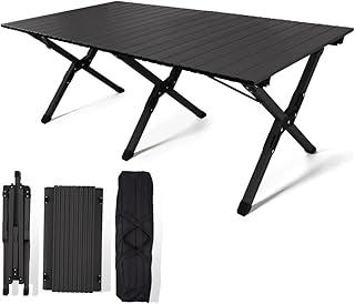 Mesa Dobrável 120cm Resistente Para Camping Garden Life Acampamentos Churrascos Piqueniques Caminhadas Pesca (Preto)