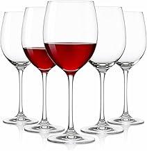 Conjunto de 6 Taças de Vinho de Cristal Transparente com Haste Longa 500ml para Vinho ou Água