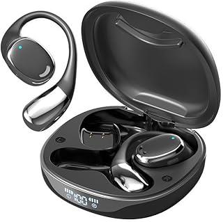 Fone de ouvido com Bluetooth 5.4, equipado com tela LED, som Hi-Fi e microfone,Bateria 60H e Design ergonômico com gancho auricular, ideal para esportes, corrida e lazer diário