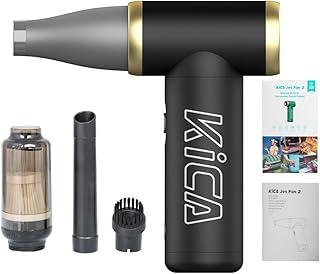 2 em 1 Aspirador+Soprador, 100000RPM Soprador de Ar-Aspirador Portatil Sem Fio-Aspirador de pó Portátil Substituir lata de ar comprimido- Teclado Limpo-Kits de Limpeza de Ventoinha de Carro