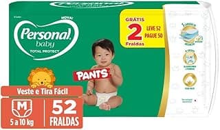 Personal Fralda Baby Total Protect Pants Média, 52 Unidades