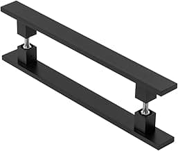Puxador De Porta Pivotante Barra Chata Preto 60cm