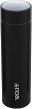 WOLFF - Garrafa Térmica de Aço Inox com Termômetro em Led 500ml Preto - Conserva Bebidas Quentes e Frias