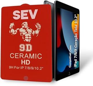 Película Cerâmica Transparente Premium Compativel Com iPad 7/8/9, Tela de 10.2 Polegadas, Anti-Reflexo, Ultra Resistente, com Kit de Limpeza