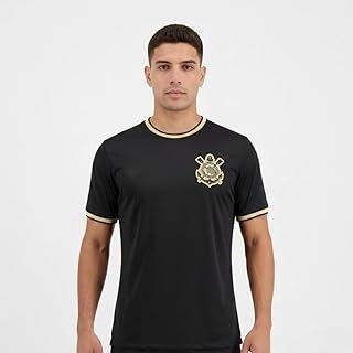 Camiseta Corinthians Coimbra, gola e punho retilinea careca