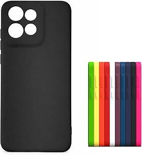 Compativel com Moto Edge 60 Neo - Capa Capinha Case Silicone Macia Veludo Forro Interno Premium Com Proteção De Câmera Preta