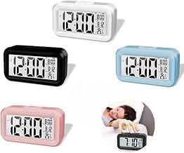 Despertador Relógio de Mesa e Parede Digital LED com Dados | Alarme Ajuste de Brilho, Alimentação USB Pilhas AAA Moderno - Função Soneca, Exibição 12h/24h