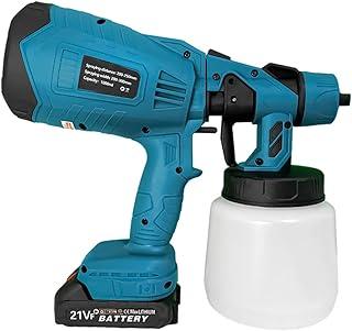 Pistola de Pintura Pulverizadora Elétrica 127V Jato Ajustável de Alta Performance Bateria de Lítio 21V