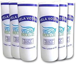 PACOTE COM 10 VELAS VOTIVAS BRANCA DE 7 DIAS 250G PARAFINA PURA - VELAS DE ALTA DURABILIDADE (BRANCA)