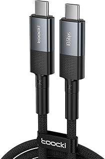 Cabo Toocki USB 3.2 Gen2 para Thunderbolt 3, 60W Fast Charging, 10 Gbps, Suporte a 4K@60hz HD Display, Áudio, Compatível com iPhone 15 Pro Max, Apple Vision Pro, MacBook, Monitor e Notebook (1 Metro)