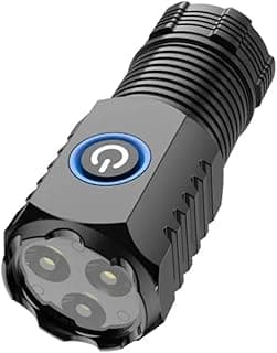 Mini Lanterna LED Recarregável USB-C – Super Potente com Ímã, 4 Modos de Iluminação, Compacta, Leve, Ideal para Caminhadas, Ciclismo, Acampamento e Uso Profissional Premium