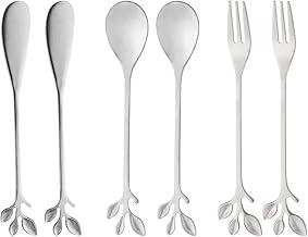 WOLFF - Conjunto 6 Talheres Aço Inox Leaves Prateado