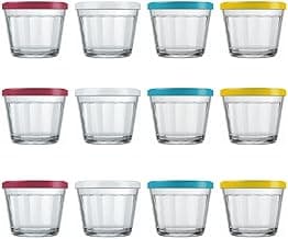 Tigela Americano C/Tampa Colorida Sortida 150ml - Kit 12 Unidades