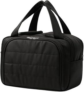 Necessaire Bolsa de Maquiagem Feminina Grande, bolso Impermeável com Múltiplos Compartimentos, Ideal para Viagens (Preto)