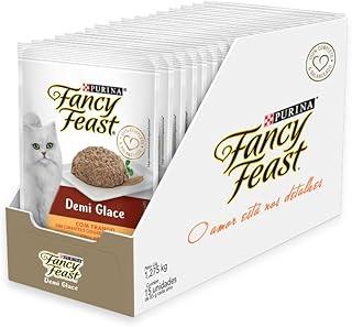 Pack Nestlé Purina Fancy Feast Ração Úmida Para Gatos Demi Glace Frango - Com 15 Sachês 85g