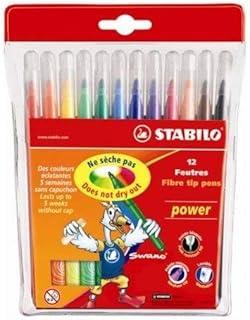 STABILO Canetinha Power Kit C/12 Cores – Hidrocor Lavável