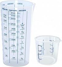 Conjunto de Copos Medidores de Plástico 450g/ml 100g/ml Transparente