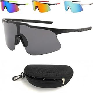 Óculos Esportivo UV400 Lente Espelhada com Estojo para transporte - Ciclismo, Triathlon, Corrida, MTB, Pesca