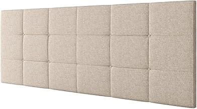 Cabeceira Estofada Suspensa Bia 1.40 Cama Box Casal Decoração Quarto Casal Móveis (Bege Linho)