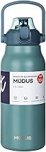 MODUS Garrafa Térmica De Grande Capacidade Em Aço Inoxidável Com Canudo 1700ML (Verde-Azulado)
