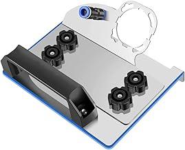 Ângulo Retificador 45° para Esmerilhadeira, Suporte de Precisão e Acessório Profissional - Guia de Corte para Metal, Madeira, Cerâmica (Aço Inoxidável - Base Azul)