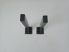 Kit Suporte Mão Francesa 2 Peças Reforçado com 40 Cm para Bancada, Balcão e Pia na Cor Preta