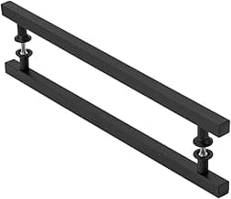 Puxador De Porta Quadrado Preto 80cm