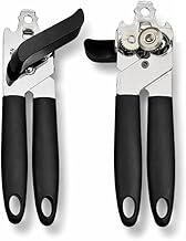 Abridor de Latas 3 em 1 Aço Inox Manual Profissional Reforçado Cabo Antideslizante Resistente Forte Durável Seguro Fácil de Usar Abre Garrafas e Tampas Cozinha Restaurante Bar Uso Diário