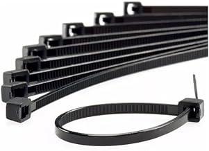 Kit com 200 Abraçadeiras de Nylon 4.8X 200mm Preta – Enforcagato Resistente para Organização de Cabos, Fios e Uso Geral