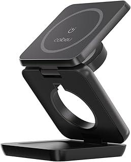 Carregador por Indução Portatil, Suporte Magnetico para Celular, Dobrável Portátil, Sucção Forte, 25W