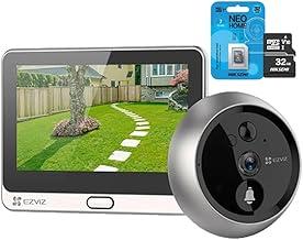 Campainha Inteligente DP2C com Olho Mágico Wi-Fi, Visor Interno FULL HD e Cartão 32GB – Detecção de Movimento e Visão Noturna