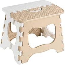 Banqueta Plástica Dobrável Portátil - Banquinho Dobrável para Criança e Adulto - Banquinho para Casa, Viagem, Jardim e Acampamento - Assento Leve e Resistente - Shop100 (Areia)